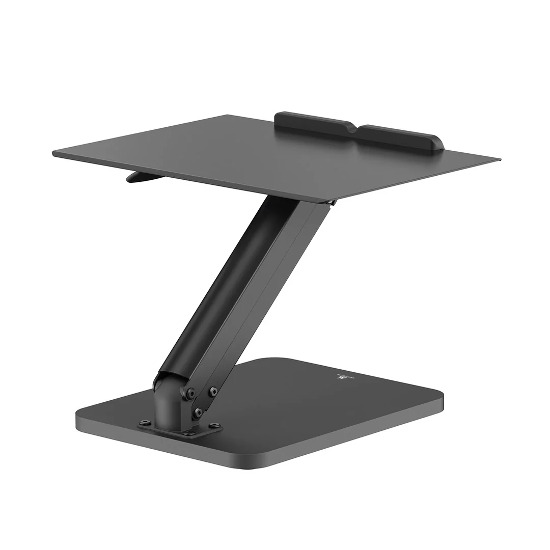 Maclean desk stand for monitor or laptop, gas spring, for standing and sitting work, black, MC-493 - Image 4