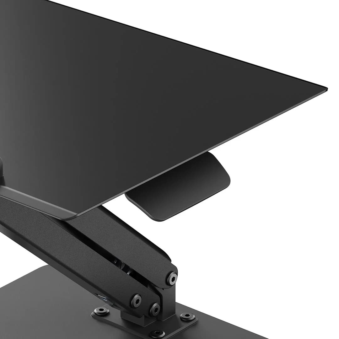 Maclean desk stand for monitor or laptop, gas spring, for standing and sitting work, black, MC-493 - Image 8