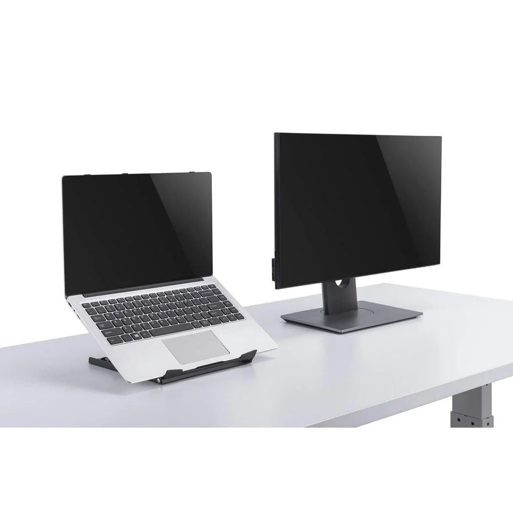 Manhattan Laptop and Tablet Stand, Adjustable (5 positions), Suitable for all tablets and laptops up to 15.6", Portable and Lightweight, Steel, Black, Lifetime Warranty - Image 10