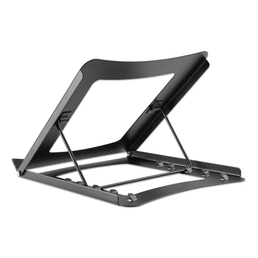 Manhattan Laptop and Tablet Stand, Adjustable (5 positions), Suitable for all tablets and laptops up to 15.6", Portable and Lightweight, Steel, Black, Lifetime Warranty - Image 3