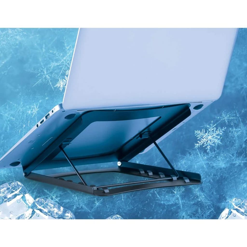 Manhattan Laptop and Tablet Stand, Adjustable (5 positions), Suitable for all tablets and laptops up to 15.6", Portable and Lightweight, Steel, Black, Lifetime Warranty - Image 7