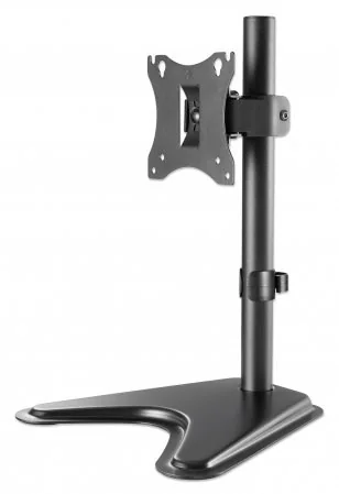 Manhattan Desk Mount for TV & Monitors, Stand Assembly, Tilt/Swivel/Rotation, For screens 10" to 27", VESA compatability: 75x75 and 100x100mm - check the dimensions of the four mounting holes on back of screen to ensure it fits, Max 7kg, Black, Bracket - 