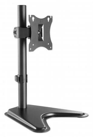 Manhattan Desk Mount for TV & Monitors, Stand Assembly, Tilt/Swivel/Rotation, For screens 10" to 27", VESA compatability: 75x75 and 100x100mm - check the dimensions of the four mounting holes on back of screen to ensure it fits, Max 7kg, Black, Bracket - 