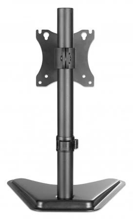 Manhattan Desk Mount for TV & Monitors, Stand Assembly, Tilt/Swivel/Rotation, For screens 10" to 27", VESA compatability: 75x75 and 100x100mm - check the dimensions of the four mounting holes on back of screen to ensure it fits, Max 7kg, Black, Bracket - 