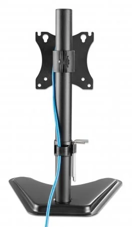 Manhattan Desk Mount for TV & Monitors, Stand Assembly, Tilt/Swivel/Rotation, For screens 10" to 27", VESA compatability: 75x75 and 100x100mm - check the dimensions of the four mounting holes on back of screen to ensure it fits, Max 7kg, Black, Bracket - 