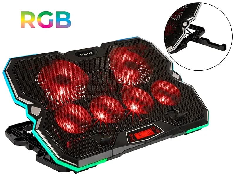 6 FAN VORTEX RGB Laptop Cooling Pad - Image 1