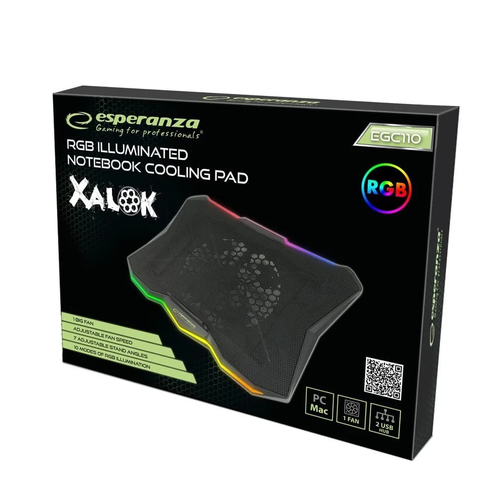 Esperanza EGC110 laptop cooling pad 43.2 cm (17") 800 RPM Black - Image 9