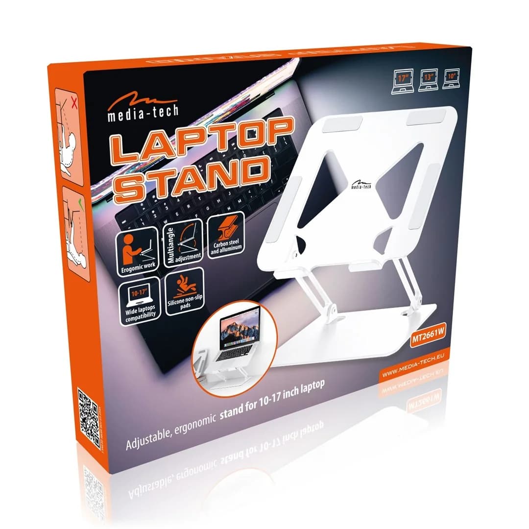 MEDIA-TECH Laptop Stand – Laptop Stand MT2661W (white) - Image 9