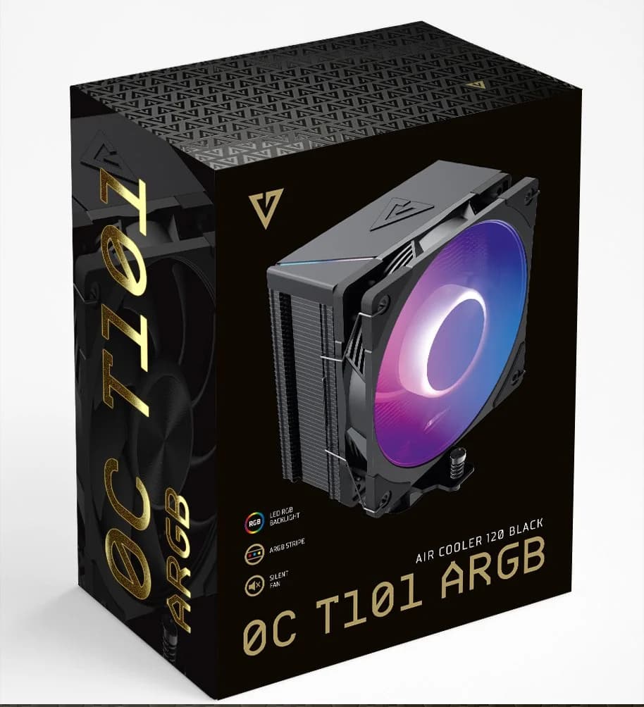 MODECOM Volcano 0C T101 ARGB Processor Air cooler 12 cm Black - Image 3