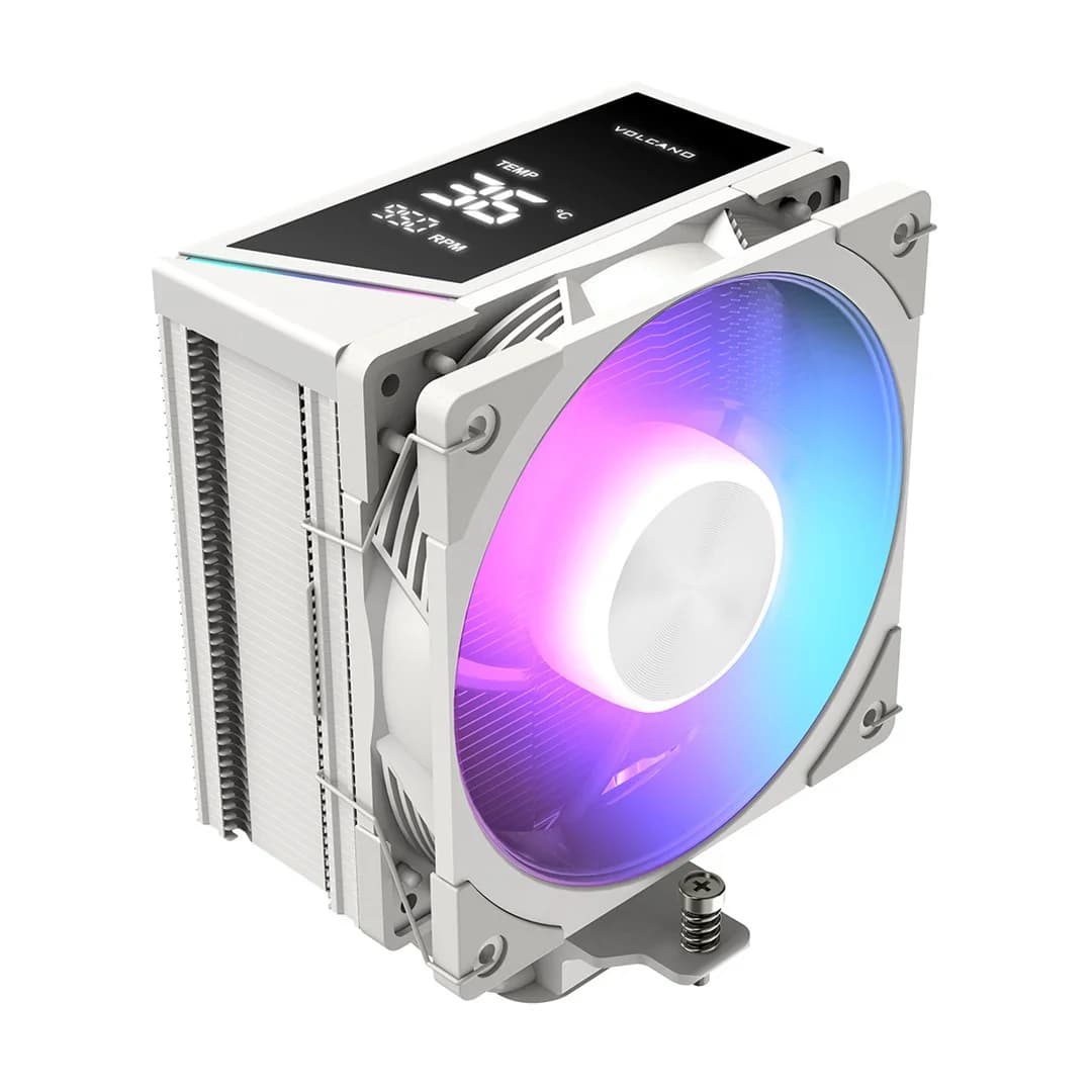 MODECOM Volcano 0C T202 LCD ARGB Processor Air cooler 12 cm White - Image 1