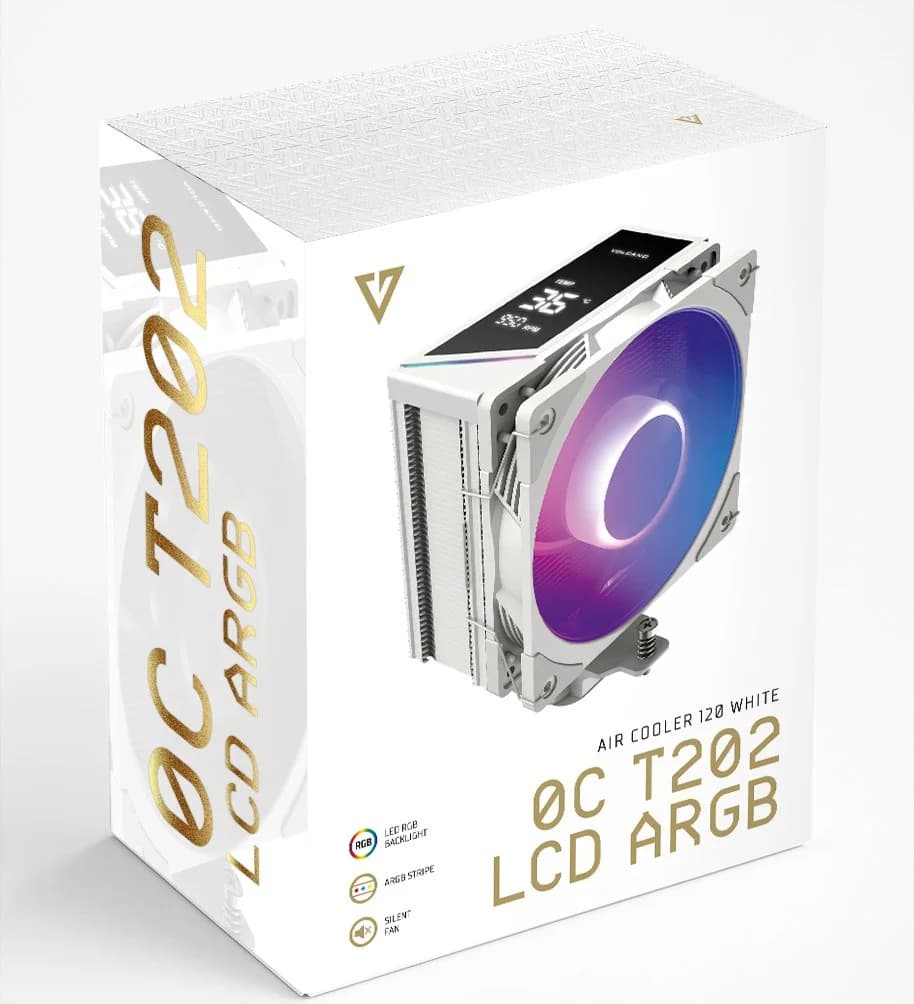 MODECOM Volcano 0C T202 LCD ARGB Processor Air cooler 12 cm White - Image 3