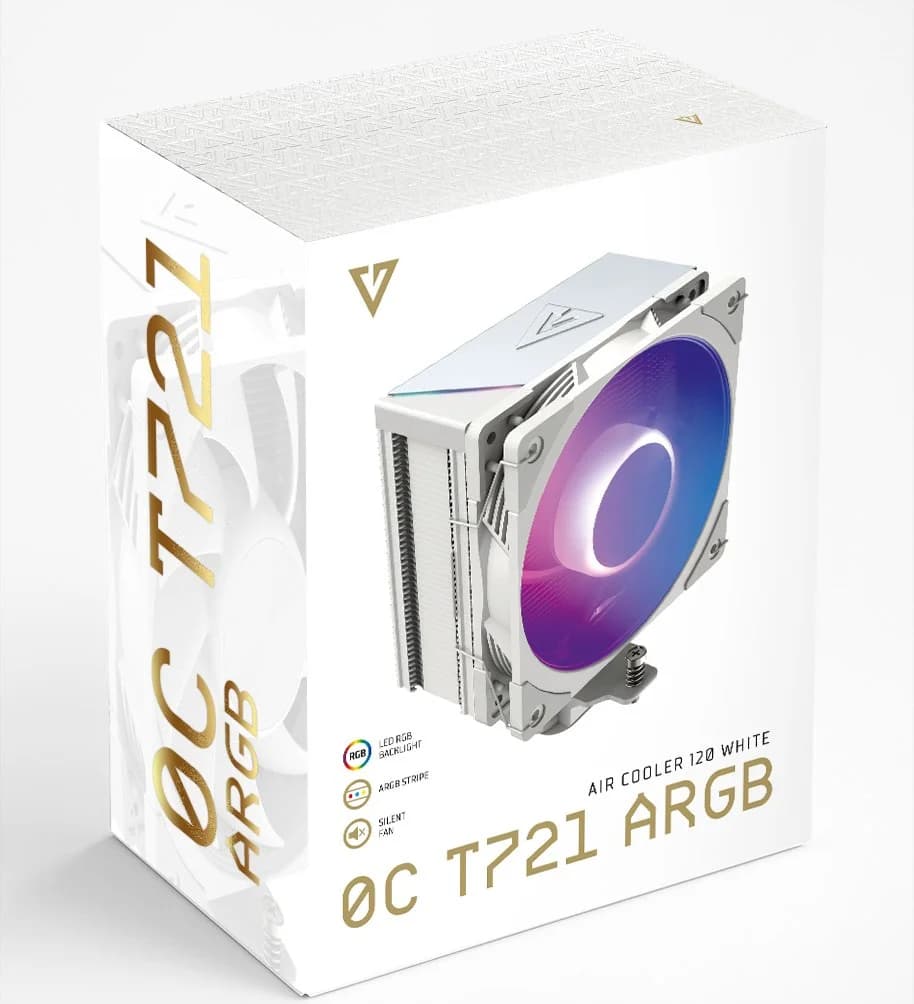 MODECOM Volcano 0C T721 ARGB Processor Air cooler 12 cm White - Image 2