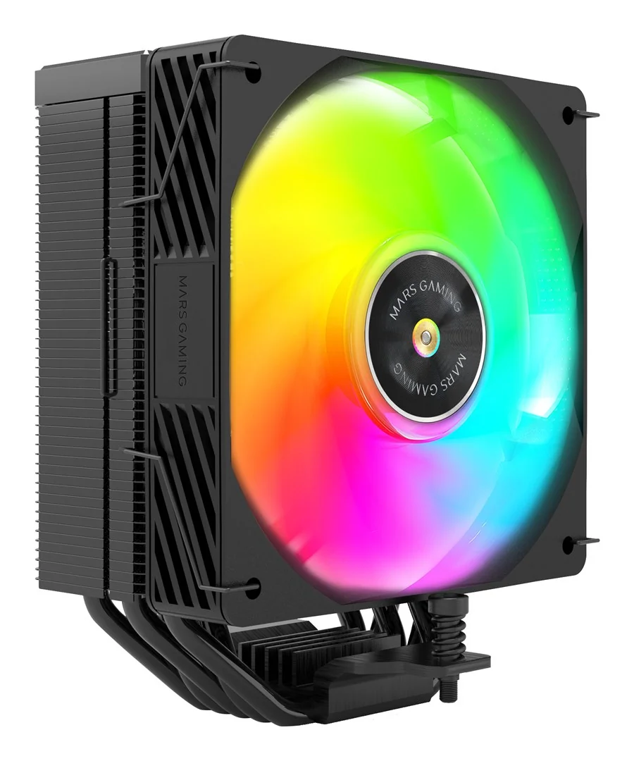 Mars Gaming MCPUX5ARGB computer cooling system Processor Air cooler 12 cm Black 1 pc(s) - Image 1