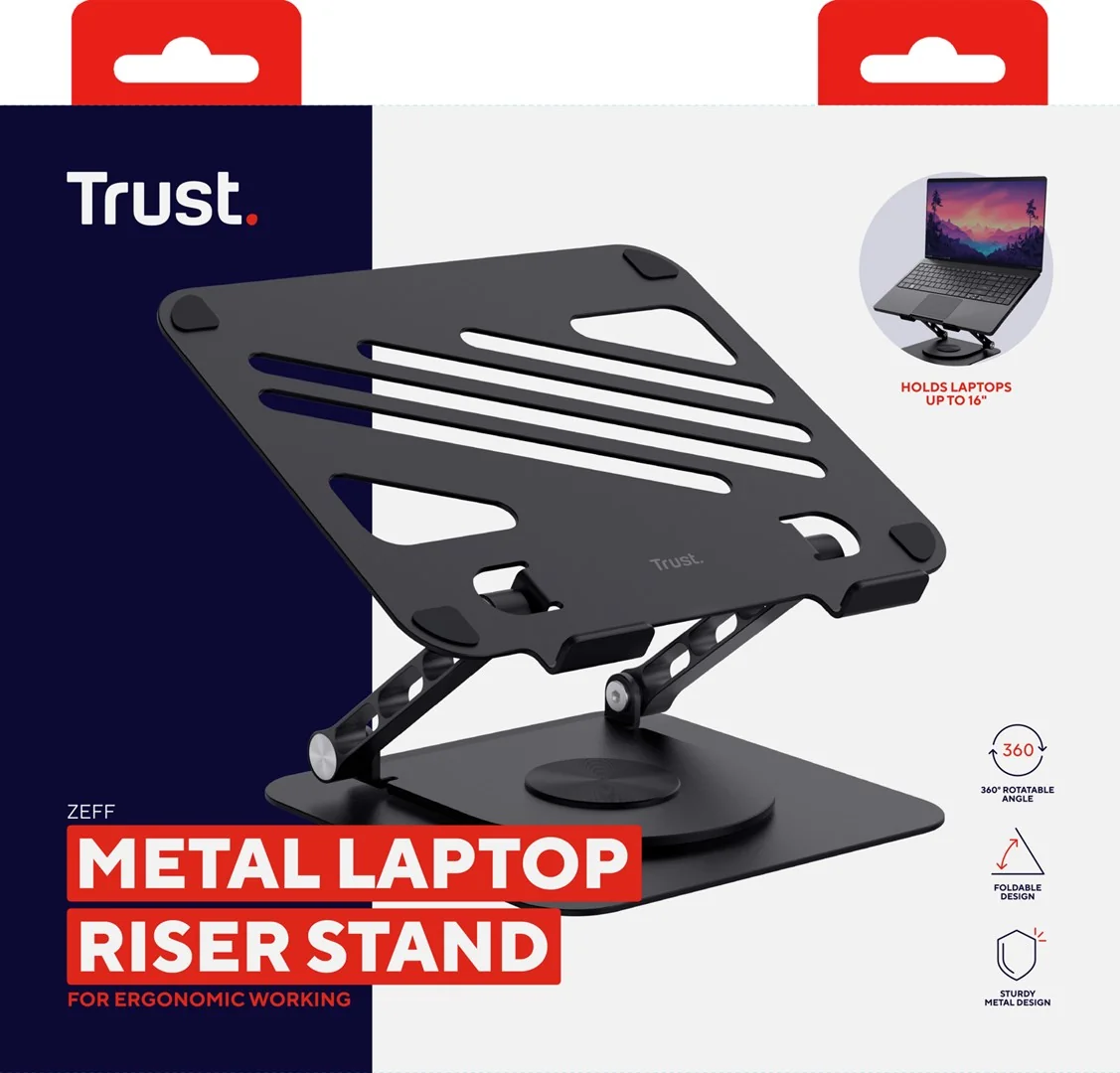 Trust Zeff Metal Black - notebook stand 40.6 cm (16"), black - Image 9