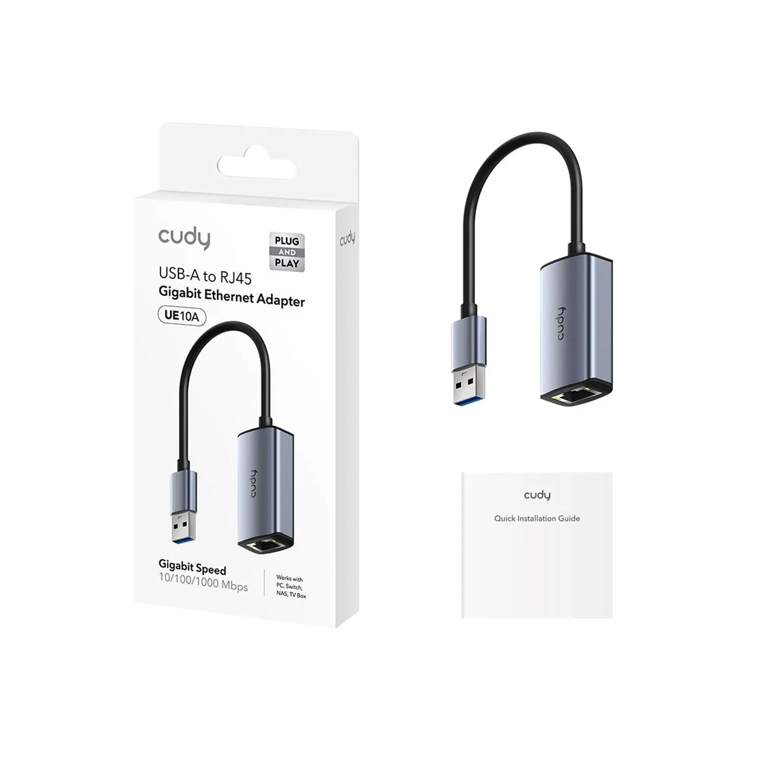 CUDY UE10A USB-A to Ethernet Adapter - Image 2
