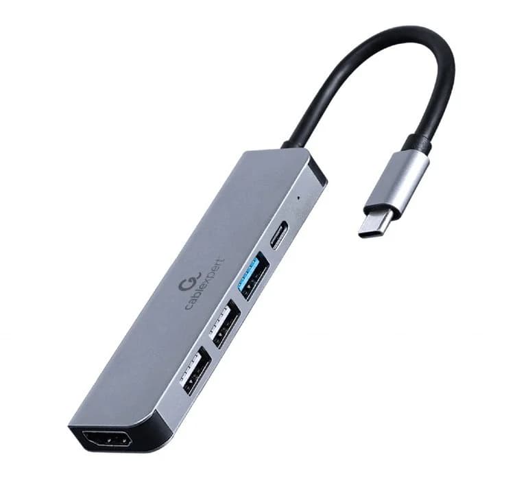 Gembird A-CM-COMBO5-03 USB Type-C 5-in-1 multi-port adapter (Hub + HDMI + PD) - Image 1