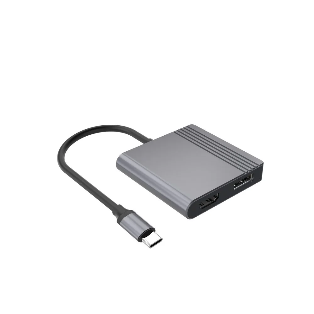 Gembird A-CM-HDMIFDPF-01 USB-C to HDMI + DP adapter, 4K 60Hz, black - Image 2