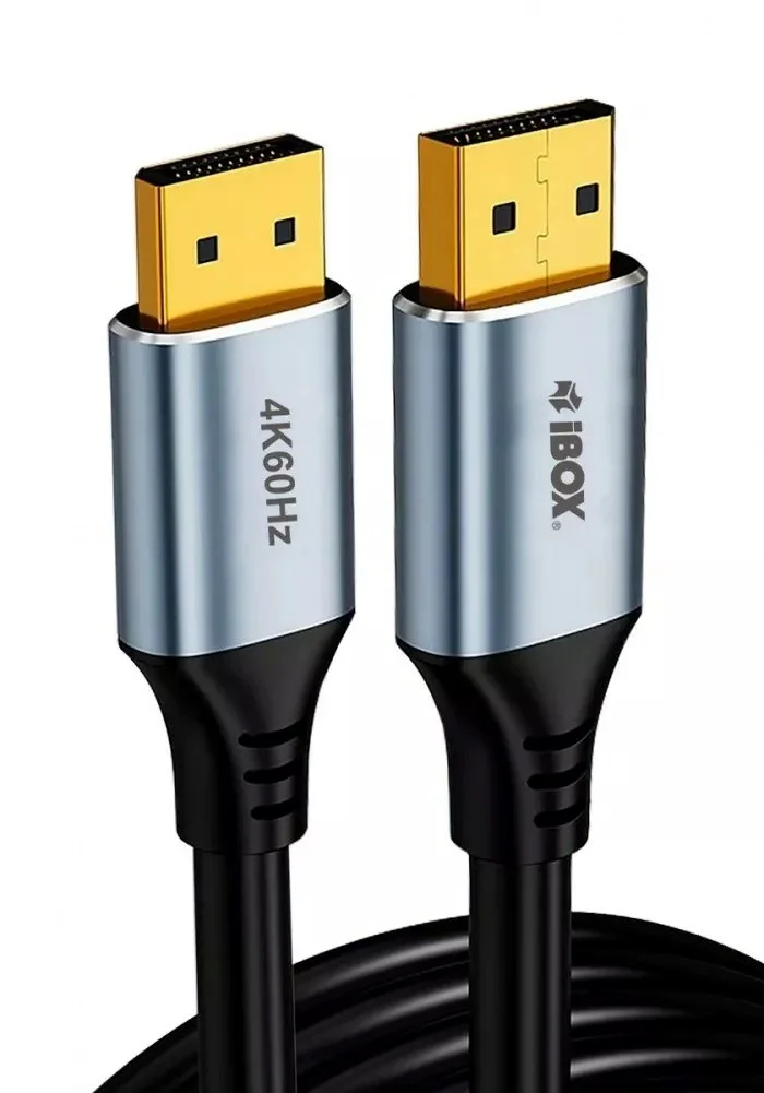 iBox ITVDP012 DisplayPort cable 4K 60Hz gold plug 2 m - Image 1