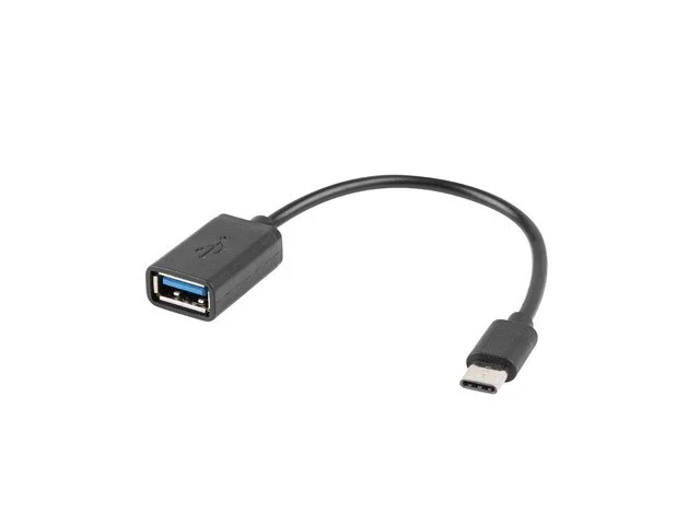 Lanberg AD-OTG-UC-01 USB cable USB 2.0 0.15 m USB A USB C Black - Image 1