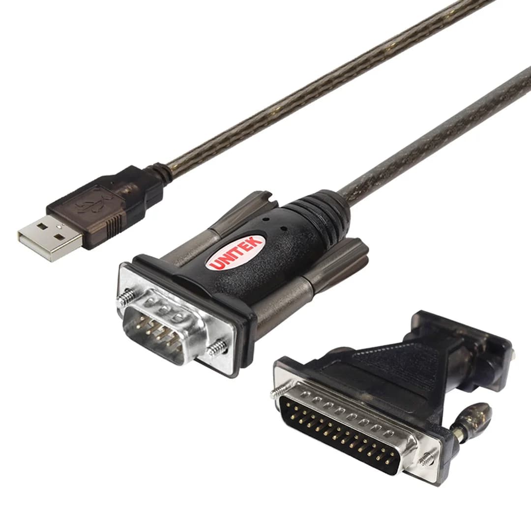 UNITEK Y-105A serial cable Black 1.5 m USB Type-A DB-9 - Image 1
