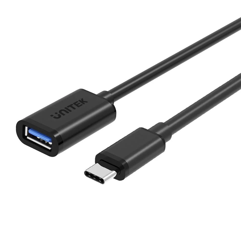 UNITEK Y-C476BK USB cable USB 3.2 Gen 1 (3.1 Gen 1) 0.2 m USB C USB A Black - Image 1