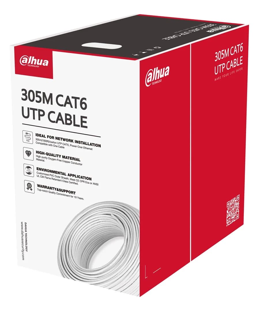 Dahua Technology PFM920I-6UN-C-V2 networking cable White 305 m Cat6 U/UTP (UTP) - Image 1