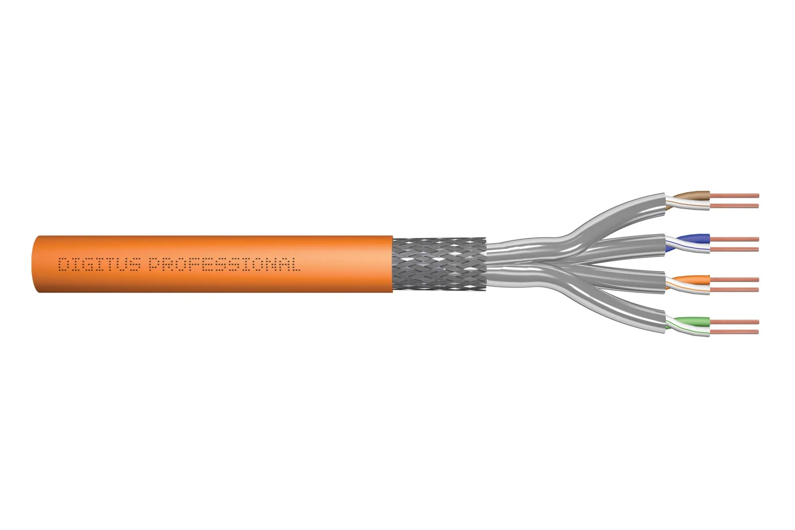 Digitus CAT 7 S/FTP data cable - installation cable, 100 m, simplex, Dca-s2, d1, a1 - Image 1