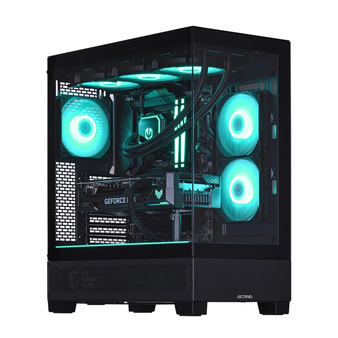 Actina 5901443443636 PC AMD Ryzen™ 9 9950X3D2 64 GB DDR5-SDRAM 2 TB SSD NVIDIA GeForce RTX 5090 Windows 11 Pro Midi Tower Black - Image 1