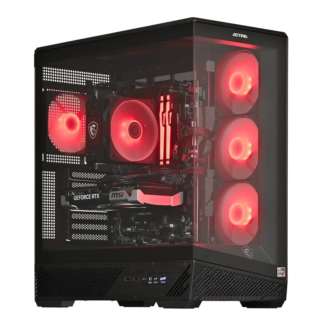 Actina 5901443446187 PC AMD Ryzen™ 5 7500F 16 GB DDR5-SDRAM 1 TB SSD NVIDIA GeForce RTX 5060 Ti Windows 11 Home Midi Tower Black - Image 1