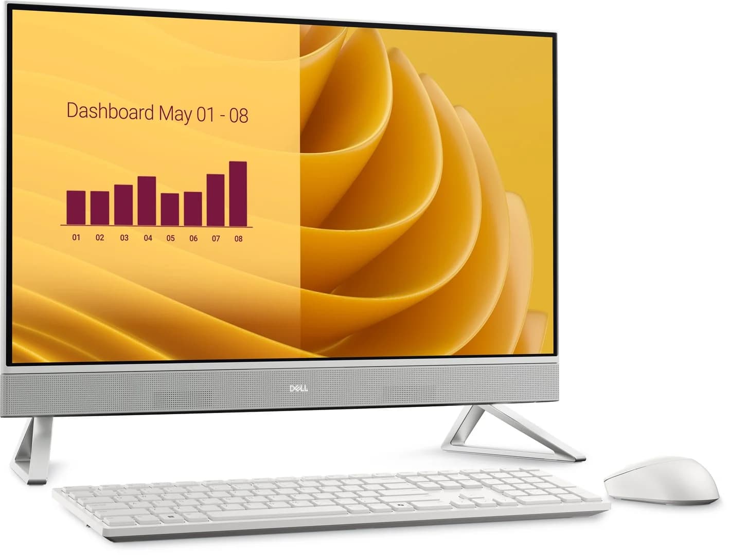 DELL EC27250 Intel® Core™ i5 i5-1334U 68.6 cm (27") 1920 x 1080 pixels All-in-One PC 16 GB DDR5-SDRAM 512 GB SSD Windows 11 Pro Wi-Fi 6E (802.11ax) Pearl, White - Image 2