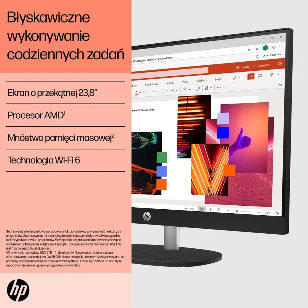 HP AIO 24-cr0184nw Ryzen 3 7320U 23.8"FHD IPS 250nits AG 16GB LPDDR5 SSD512 Radeon 610M Cam720p kB+Mouse NoOS Shell White 2Y - Image 13