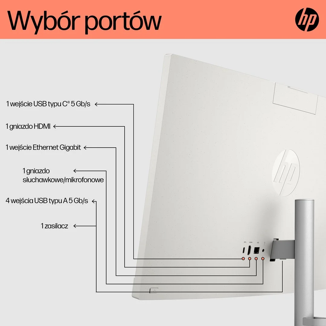 HP AIO 24-cr0184nw Ryzen 3 7320U 23.8"FHD IPS 250nits AG 16GB LPDDR5 SSD512 Radeon 610M Cam720p kB+Mouse NoOS Shell White 2Y - Image 4
