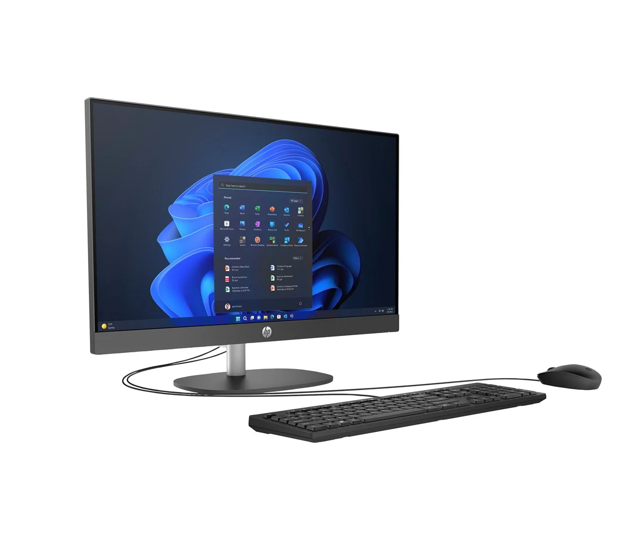 HP ProOne 245 G10 AiO Ryzen 7 77730U 23.8"FHD IPS 250nits AG 16GB DDR4 3200 SSD512 Radeon Vega 8 Kb+Mouse Cam 5Mpx + IR W11Pro Black 3Y OnSite - Image 2