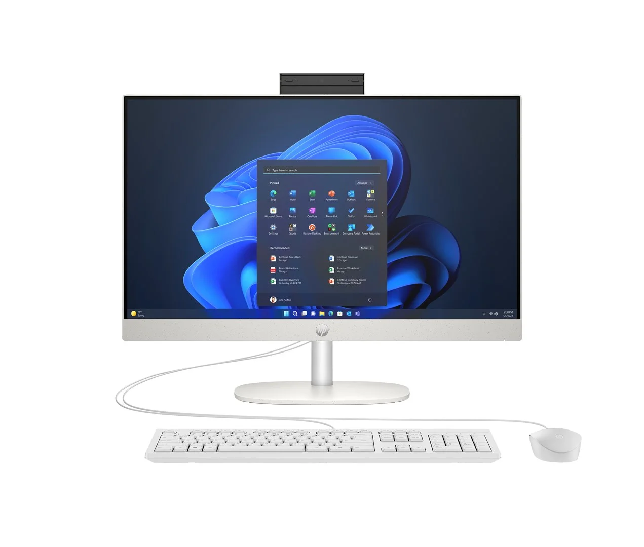 HP ProOne 240 G10 AiO Ultra 5 125U 23.8"FHD IPS 250nits AG 16GB DDR5 5600 SSD512 Xe Graphics Kb+Mouse Cam 5Mpx W11Pro Black 3Y OnSite - Image 1