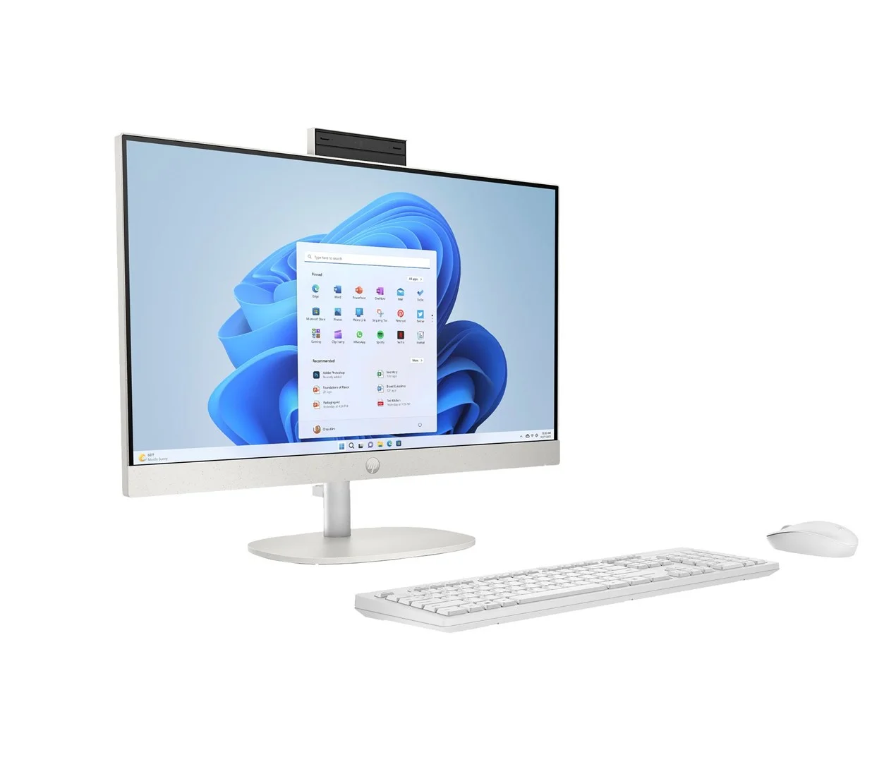 HP 24-cr0312nw AMD Ryzen™ 5 7520U 60.5 cm (23.8") 1920 x 1080 px All-in-One PC 16 GB LPDDR5-SDRAM 512 GB SSD Windows 11 Home Wi-Fi 6 (802.11ax) White - Image 2