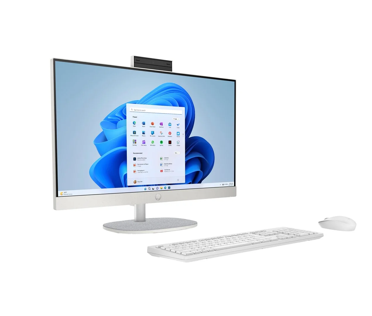 HP AiO 24-cr0334nw Ryzen 7 7730U 23.8"FHD IPS 250nits AG 16GB DDR4 3200 SSD512 Radeon Vega 8 LAN Cam1080p+IR NoOS Shell White 2Y - Image 2