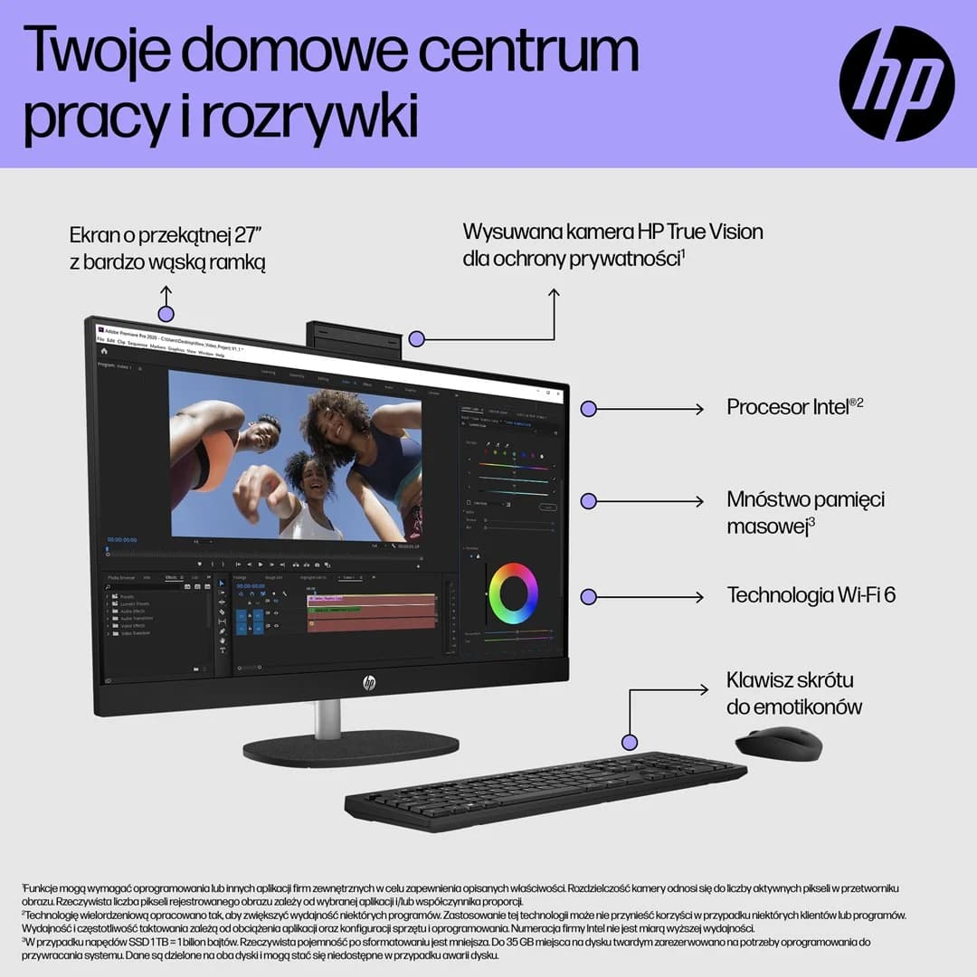 HP AiO 27-cr0224nw i5-1335U 27.0"FHD IPS 300nits AG 16GB DDR4 3200 SSD512 Iris Xe Graphics LAN Cam1080p+IR NoOS Shell White Shell White 2Y - Image 5