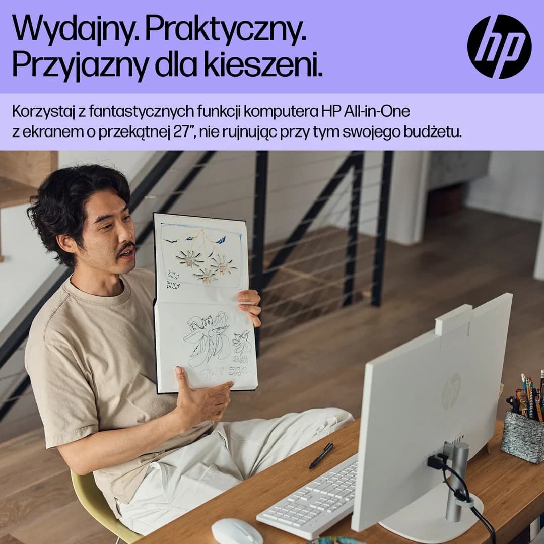 HP AiO 27-cr0224nw i5-1335U 27.0"FHD IPS 300nits AG 16GB DDR4 3200 SSD512 Iris Xe Graphics LAN Cam1080p+IR NoOS Shell White Shell White 2Y - Image 6