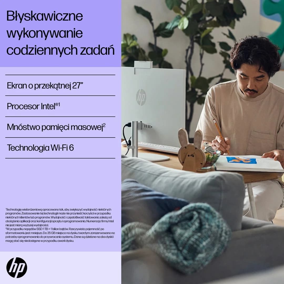 HP AiO 27-cr0224nw i5-1335U 27.0"FHD IPS 300nits AG 16GB DDR4 3200 SSD512 Iris Xe Graphics LAN Cam1080p+IR NoOS Shell White Shell White 2Y - Image 8