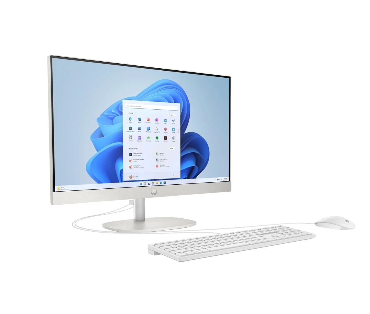 HP 24-cr0332nw AMD Ryzen™ 7 7730U 60.5 cm (23.8") 1920 x 1080 px All-in-One PC 16 GB DDR4-SDRAM 512 GB SSD Windows 11 Home Wi-Fi 6 (802.11ax) White - Image 2