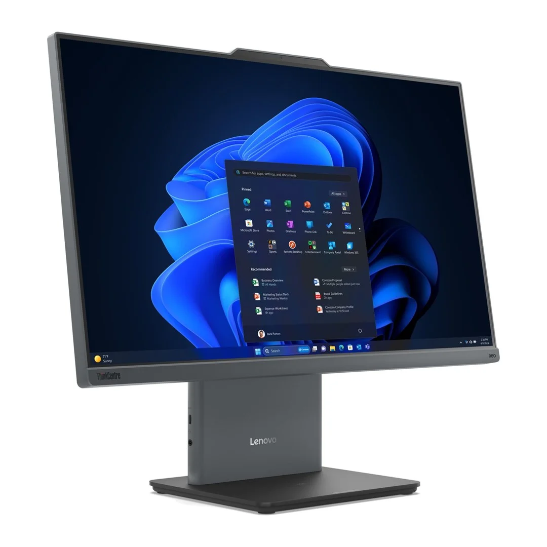 Lenovo ThinkCentre neo 50a G5 All-in-One PC, 5th Gen Core i5-210H, 23.8" FHD IPS display (250 nits), 16GB DDR5 RAM, 512GB SSD, integrated Intel graphics, 5.0MP webcam, Windows 11 Pro, Luna Grey, 3-year on-site warranty - Image 4
