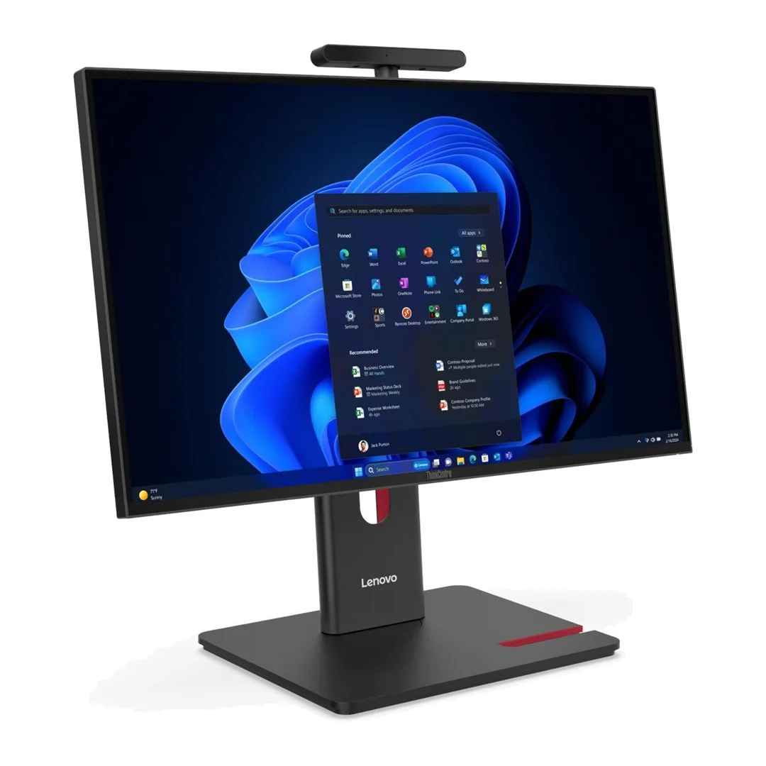 Lenovo ThinkCentre M90a G6 Ultra 7 265 23.8" FHD Touch IPS 120Hz 250 nits LBL AG 32GB DDR5 5600 1TB SSD Intel Graphics 5.0MP camera + IR vPro Windows 11 Pro Black 3-year On-site warranty - Image 1