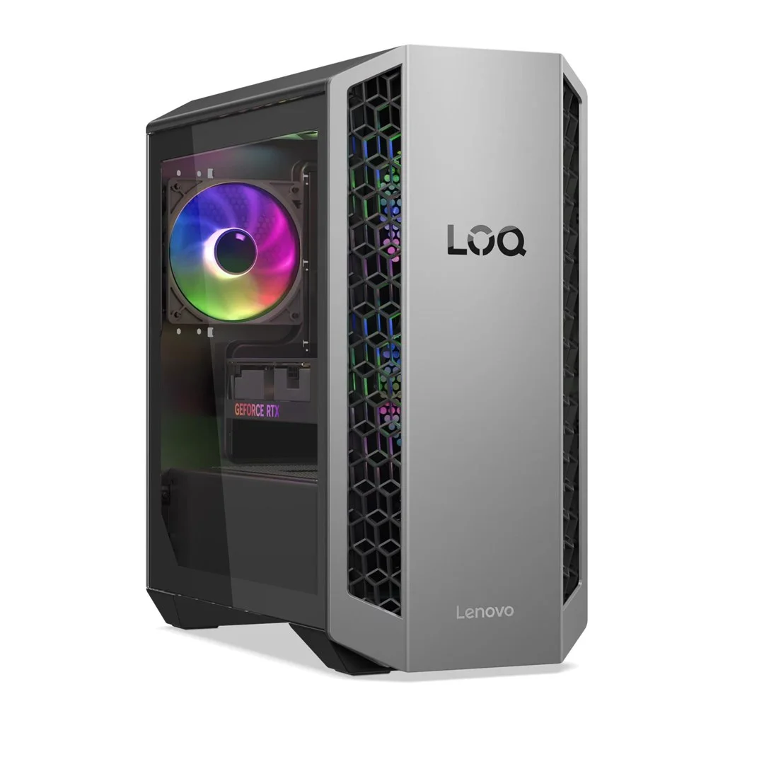 Lenovo LOQ Tower 26ADR10 Ryzen 7 8745HX 32GB DDR5 5200 1TB SSD GeForce RTX 5060 Ti 16GB Windows 11 Luna Grey / Eclipse Black - Image 1