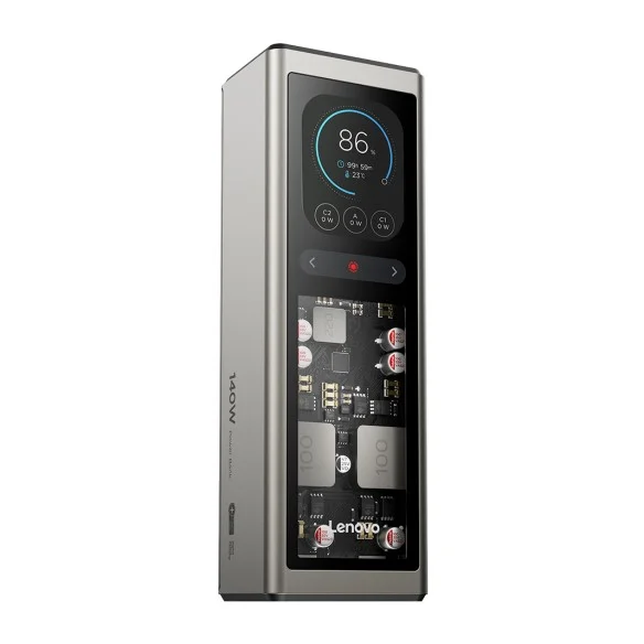 Lenovo 140W PowerBank 20000 mAh 2 x USB-C, 1 x USB-A, Gold Grey - Image 2