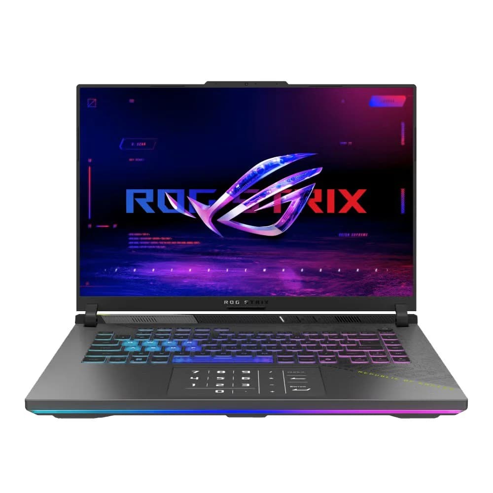 ASUS ROG Strix G16 G614PR-R9161W AMD Ryzen™ 9 8940HX Laptop 40.6 cm (16") WUXGA 16 GB DDR5-SDRAM 1 TB SSD NVIDIA GeForce RTX 5070 Ti Wi-Fi 6E (802.11ax) Windows 11 Home Black, Grey - Image 1