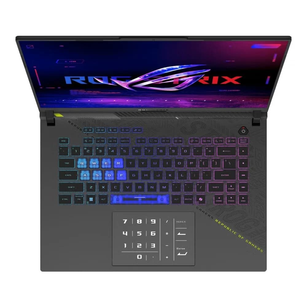 ASUS ROG Strix G16 G614PR-R9161W AMD Ryzen™ 9 8940HX Laptop 40.6 cm (16") WUXGA 16 GB DDR5-SDRAM 1 TB SSD NVIDIA GeForce RTX 5070 Ti Wi-Fi 6E (802.11ax) Windows 11 Home Black, Grey - Image 5