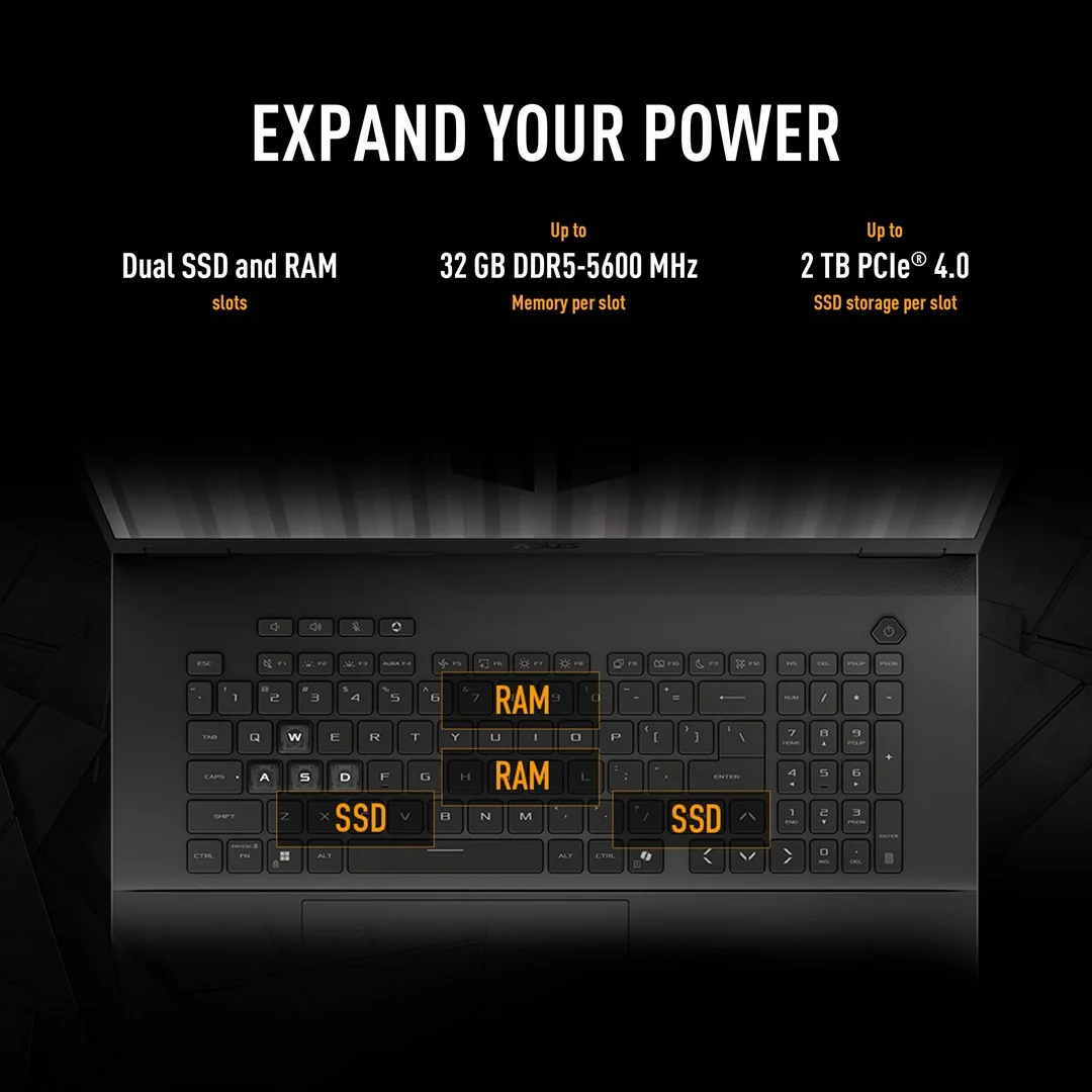 ASUS TUF Gaming A18 FA808UM-S9058 AMD Ryzen™ 7 260 Laptop 45.7 cm (18") 2.5K 16 GB DDR5-SDRAM 512 GB SSD NVIDIA GeForce RTX 5060 Wi-Fi 6E (802.11ax) NoOS Gray - Image 17