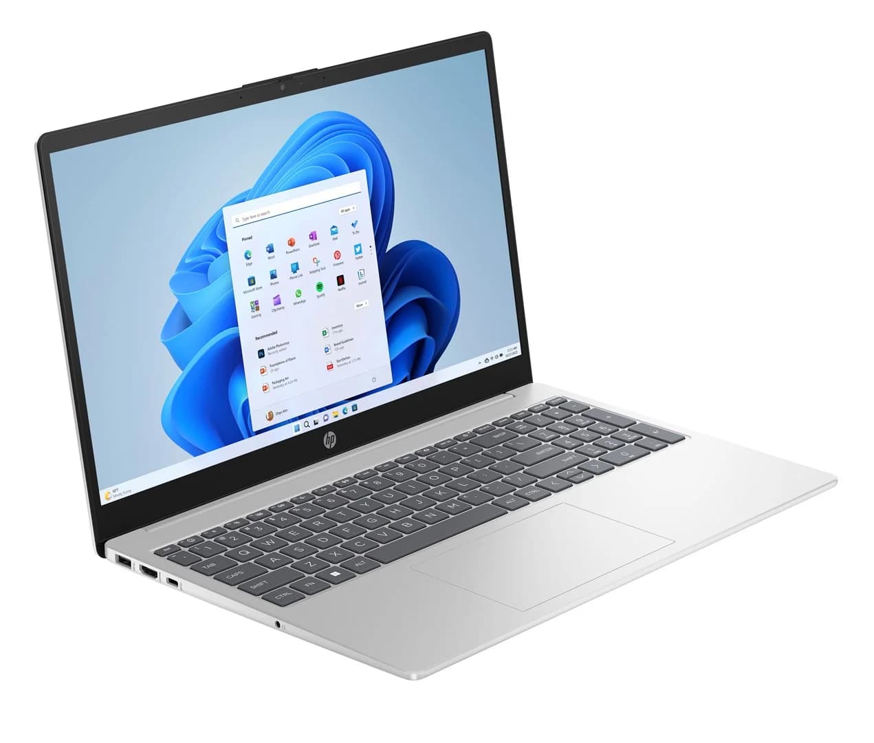 HP 15-fc0002nw Ryzen 7 5825U 15,6"FHD 300nits AG 16GB DDR4 3200 SSD512 Vega 8 Cam720p 41Wh Win11 Natural Silver 2Y - Image 4