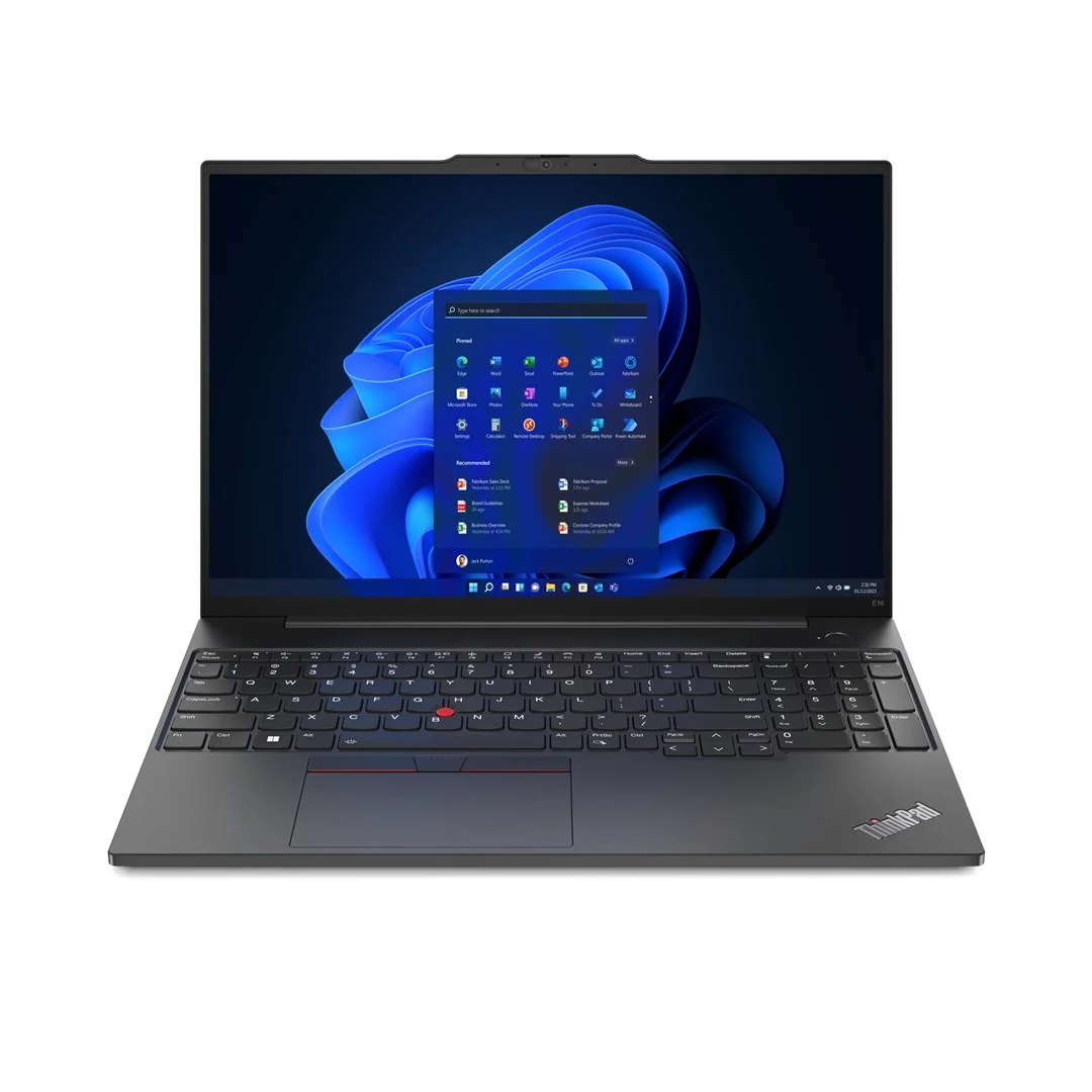 Lenovo ThinkPad E16 Gen 1 (Intel) Intel® Core™ i5 i5-1335U Laptop 40.6 cm (16") WUXGA 16 GB DDR4-SDRAM 256 GB SSD Wi-Fi 6 (802.11ax) Windows 11 Pro US English Black New Repack/Repacked - Image 1