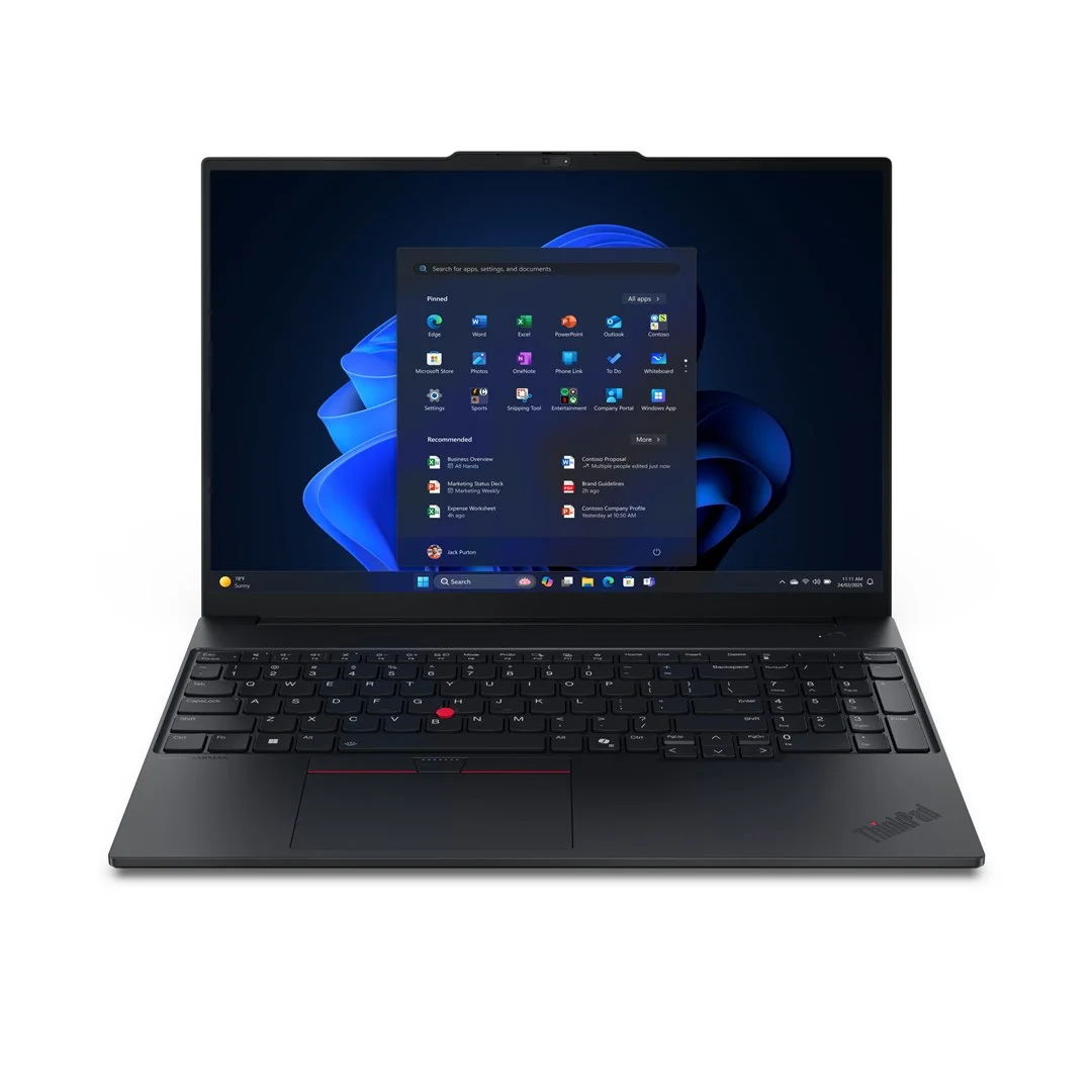 Lenovo ThinkPad E16 Gen 3 (Intel) Copilot+ PC Intel Core Ultra 5 226V Laptop 40.6 cm (16") WUXGA 16 GB LPDDR5x-SDRAM 512 GB SSD Wi-Fi 6E (802.11ax) Windows 11 Pro English Black - Image 1